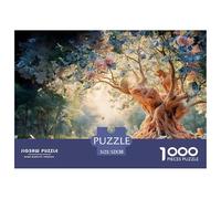 Tree with Dollar Bills As Leaves 1000 Stück Premium-Karton Puzzle Cash Tree Stressabbau Kreatives Spiel Puzzles Als Wohnaccessoires 52x38cm/1000pcs