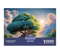Tree with Lush Green Leaves 1000 Piezas Cartón Fuerte Rompecabezas Fantasy Tree Imágenes Vibrantes Juego Familiar Puzzle Juego De Desafío Difícil 70x50cm/1000pcs