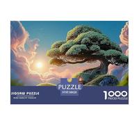 Tree with Lush Green Leaves 1000 Piezas Cartón Rompecabezas Fantasy Tree Imposible, Difícil Juego Familiar Puzzle para Adultos Y Niños 38x26cm/1000pcs