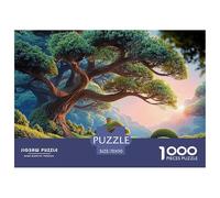 Tree with Lush Green Leaves 1000 Piezas Papel Ecológico Rompecabezas Fantasy Tree Imposible, Difícil Juego Creativo Puzzle Juego De Desafío Difícil 70x50cm/1000pcs