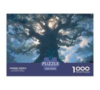 Tree with The Sun Shining 1000 Pcs Cartón Fuerte Rompecabezas Giant Cherry Blossom Tree Liberador De Estrés Juego Creativo Puzzle para Adultos Y Niños 70x50cm/1000pcs