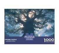 Tree with The Sun Shining 1000 Pcs Cartón Rompecabezas Giant Cherry Blossom Tree Imposible, Difícil Juego Creativo Puzzle para Adultos Y Niños 38x26cm/1000pcs