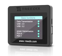 Treedix Comprobador de cables USB-C, transferencia de datos y corriente, resistencia, eMarker USB-A, Micro-B 3.0