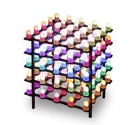 Treedix Cubo LED RGB a todo color, kit de programación de bricolaje, cubo LED digital direccionable individualmente de 5 x 5 x 5, piezas suficientes, kit de práctica de soldadura compatible con