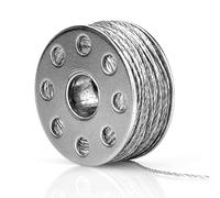 Treedix Hilo de coser conductor 316L de acero inoxidable, fino conductor para guantes, hilo de metal, hilo reflectante, 4 capas, 7 m, 6Ω/m