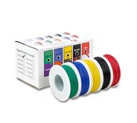 Treedix Kit de cables electrónicos de 30 AWG, kit de alambre eléctrico de calibre 30, cable de alambre de cobre estañado de núcleo sólido, 5 colores, 164 pies por rollo de cable eléctrico (5 piezas)