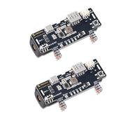 Treedix Paneles de alimentación Breadboard de 3,3 V/5,5 V, equipados con puerto de carga USB tipo C, puerto de salida tipo A y ranura para batería, módulos de carga para Breadboard