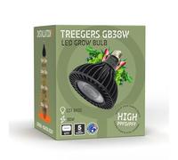 Treegers GB30W LED GROW BULB Grow Light Bulb 30Watt, E27 Grow Light for Plants Full Spectrum, LED Grow Bulb with High PPFD for Indoor Plants, Seeding Vegetables, 1 Pack by