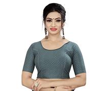 TreegoArt Fashion Blusa confeccionada de algodón y Lycra para Mujer, Manga elástica hasta el Codo, tamaño Libre -(Grey-38-42)