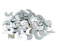 TreegoArt Mini espejos de cristal de media luna para hacer pulseras, collares, joyas, trabajos de bordado, arte y manualidades, 100 piezas