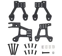 Treehobby - 4 soportes de choque ajustables de aluminio delantero/trasero, aros de choque compatibles con Axial SCX10 II 90046 90047 escala 1/10 Crawlers Truck Car Upgrade (rojo) (negro)