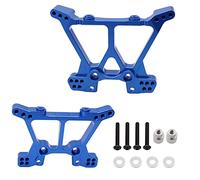 Treehobby Paquete de 2 piezas de aluminio para torre de choque delantera y trasera para Traxxas 1/10 Slash 4x4 de repuesto de pieza (azul marino)