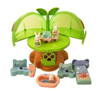 Treehouse Toy with Bunny,Forest Playset for Imaginative Pretend Play | Forest Tree House Toy,Cute Bunny Figurine,Pretend Play Game,Fine Motor Development,Social Skill Building,Home Daycare