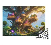 Treehouse Village Puzzle para Niños 1000 Piezas Reciclable Mundo de Cuento de Hadas Jigsaw Puzzle Divertido y Desafiante Family Game Excelente Idea de Regalo para el Cumpleaños del Niño 70x50cm/1...
