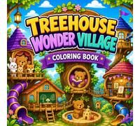 Treehouse Wonder Village Coloring Book: Cute Animal Treehouses, Forest Homes, Cozy Rooms and Fun Fantasy Coloring Pages for Kids