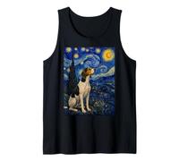 Treeing Walker Coonhound Dog Van Gogh Noche Estrellada Camiseta sin Mangas