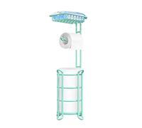 TreeLen Portarrollos de Papel higiénico TreeLen Independiente con Estante, Soporte de Papel para baño con Estante para teléfono/toallitas/Mega Rollos, Color Verde Menta