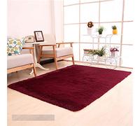 Treer Alfombra de Felpa Mullida, Rectángulo Alfombra Antideslizante, Adecuado para la decoración de Salas de Estar y dormitorios Sofá Silla Cojín Alfombra de Juego (Vino Rojo,120 * 160cm)