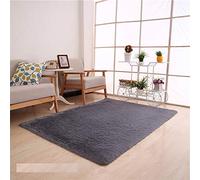 Treer Alfombra de Felpa Mullida, Rectángulo Alfombra Antideslizante, Adecuado para la decoración de Salas de Estar y dormitorios Sofá Silla Cojín Alfombra de Juego (Gris-Plata,60 * 120cm)