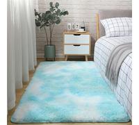 Treer Alfombras Salon Pelo Largo, Alfombra Grande200x300 Suave y Esponjosa Alfombras Salon Tie-Dye Modernas Lavable para Decoración del Hogar (Gris Claro,140 * 200cm)