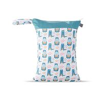 Treer Bolsa de Pañales Impermeable Lindo Estampada Portable Reutilizable Cochecito de Bebé Bolsa Colgante, Cremallera Organizadora Bolsa para Niños/Bebé/Maternidad/Mamá (Cocodrilo)