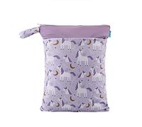 Treer Bolsa de Pañales Impermeable Reutilizable Cremallera Doble Patrón de Unicornio Bolsa Organizadora Colgante Cochecito de Bebé para Niños/Bebé/Maternidad/Mamá (unicornio morado)