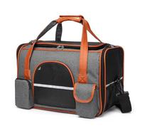 Treer Borsa per Trasporto Gatti Piccoli da Passeggio, Pieghevole Trasportino Cane Trasportino Morbido, Aereo Borsa per Animali Domestici Viaggio, Borsa A Tracolla (45 * 25 * 28cm,Gris Oscuro)