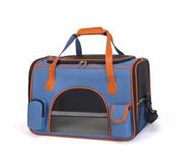 Treer Borsa per Trasporto Gatti Piccoli da Passeggio, Pieghevole Trasportino Cane Trasportino Morbido, Aereo Borsa per Animali Domestici Viaggio, Borsa A Tracolla (45 * 25 * 28cm,Azul)