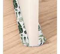 Treer Burlete Puerta Entrada Bajo Puerta 70-90 cm, Burlete para Ventanas Tela Lavable Tira de Sellado para Puertas y Ventanas - Aislamiento Acústico Prueba de Viento (Hoja verde oscuro)