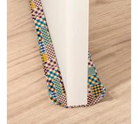 Treer Burlete Puerta Entrada Bajo Puerta 70-90 cm, Burlete para Ventanas Tela Lavable Tira de Sellado para Puertas y Ventanas - Aislamiento Acústico Prueba de Viento (Patchwork)