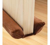 Treer Burlete Puerta Entrada Bajo Puerta 80-93 cm, Burlete para Ventanas Tela Lavable Tira de Sellado para Puertas y Ventanas - Aislamiento Acústico Prueba de Viento (Marron)