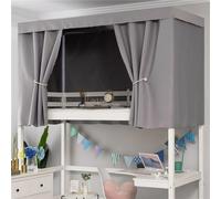 Treer Cortina de Cama Litera, Cortina Opaca para Cama para Dormitorio de Estudiantes Cortina de Sombra Antipolvo Protección de Privacidad para Litera Dormitorio de Cama (Gris,1.2x2M)