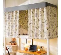Treer Cortina de Cama Litera, Cortina Opaca para Cama para Dormitorio de Estudiantes Cortina de Sombra Antipolvo Protección de Privacidad para Litera Dormitorio de Cama (Koala Planta,1.35x2M)