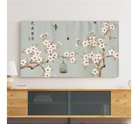 Treer Cubierta Antipolvo para TV, Universal Funda para Televisor Cubierta de Televisión Elástico Protector Pantalla de Funda para 22 a 75 Pulgadas (Pintura a tinta 8,65 pulgadas)