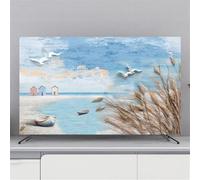 Treer Cubierta Antipolvo para TV, Universal Funda para Televisor Cubierta de Televisión Elástico Protector Pantalla de Funda para 32 a 80 Pulgadas (65 Pulgadas,Mar)