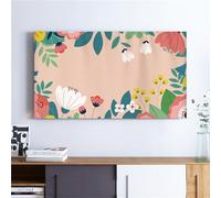 Treer Cubierta Antipolvo para TV, Universal Funda para Televisor Cubierta de Televisión Elástico Protector Pantalla de Funda para 22 a 75 Pulgadas (65 Pulgadas,inflorescencia)