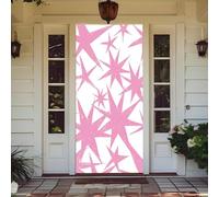 Treer Cubierta de Puerta de Elastica Ajustable, Decoración de Bandera Colgante de Fondo Cubierta de Puerta para Todo el Año, Porche, Exterior Interior, Fiesta (90x210cm,Geometría 9)