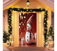 Treer Decoración de Cubierta de Puerta de Navidad, Pancarta de la Puerta de Navidad Entrada Exterior Interior Casa, Bandera de Fondo Foto Decoraciones de Fiesta (Estilo SJ-3,90x200cm)