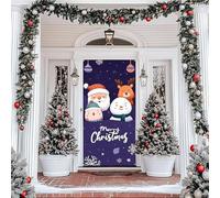 Treer Decoración de Cubierta de Puerta de Navidad, Pancarta de la Puerta de Navidad Entrada Exterior Interior Casa, Bandera de Fondo Foto Decoraciones de Fiesta (Estilo SDMG-101,90x180cm)