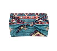 Treer Elásticas Cinta de Pelo Mujer, 2/4/6 Piezas Diadema Mujer Pañuelos Cabeza Suave Turbantes, Retro Bohemio Headband para Correr, Yoga, Fitness y Entrenamiento (Azul Tie-Dye,2 piezas)