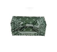 Treer Elásticas Cinta de Pelo Mujer, 2/4/6 Piezas Diadema Mujer Pañuelos Cabeza Suave Turbantes, Retro Paisley Headband para Correr, Yoga, Fitness y Entrenamiento (Verde 2,2 piezas)