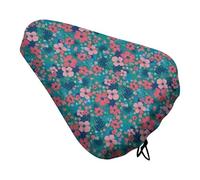 Treer Estampado Floral Funda Sillin Bicicleta, Cubre Cojín del Asiento de Bicicleta Impermeable, Funda Antipolvo Protector para Cojines, Elástico Cubierta de Asiento (Colorido,4 Piezas)