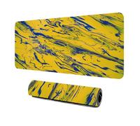 Treer Estilo Colorido Alfombrilla Ratón, Alfombrilla Ratón XXL/XL/L, Alfombrilla Gaming, Mouse Pad con Bordes Cosidos y Base Goma Antideslizante, para Hogar y Oficina (1000x500mm,Amarillo)