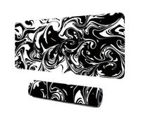 Treer Estilo Colorido Alfombrilla Ratón, Alfombrilla Ratón XXL/XL/L, Alfombrilla Gaming, Mouse Pad con Bordes Cosidos y Base Goma Antideslizante, para Hogar y Oficina (1000x500mm,Negro)