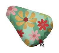 Treer Floral Funda Sillin Bicicleta, Cubre Cojín del Asiento de Bicicleta Funda Antipolvo Protector para Cojines, Cubierta de Asiento para Bici Estatica, Carretera (Estilo Moderno,4 Piezas)