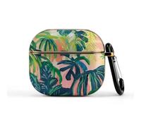 Treer Funda de PC Compatible con AirPods 3 2021 Anti-rasguños Ultradelgada Fundas Protectora de PC para AirPods 3 Auriculares (Tropical 9)