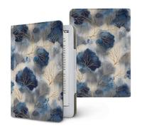 Treer Funda Kindle Compatible con 6-6,8” Kindle Paperwhite, Funda para Pocketbook, E-Book Reader, Universal, Reposo/Despertar Automático, Cierre Magnético, Soporte Plegable (Gris Azul)