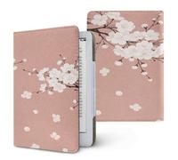 Treer Funda Kindle Compatible con 6-6,8” Kindle Paperwhite, Funda para Pocketbook, E-Book Reader, Universal, Reposo/Despertar Automático, Cierre Magnético, Soporte Plegable (Rosa Claro)