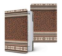 Treer Funda Kindle Compatible con 6-6,8” Kindle Paperwhite, Funda para Pocketbook, E-Book Reader, Universal, Reposo/Despertar Automático, Cierre Magnético, Soporte Plegable (Textura De Leopardo)