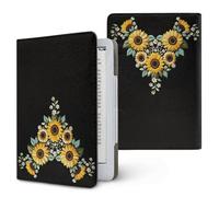 Treer Funda Kindle Compatible con 6-6,8” Kindle Paperwhite, Funda para Pocketbook, E-Book Reader, Universal, Reposo/Despertar Automático, Cierre Magnético, Soporte Plegable (Girasol 4)